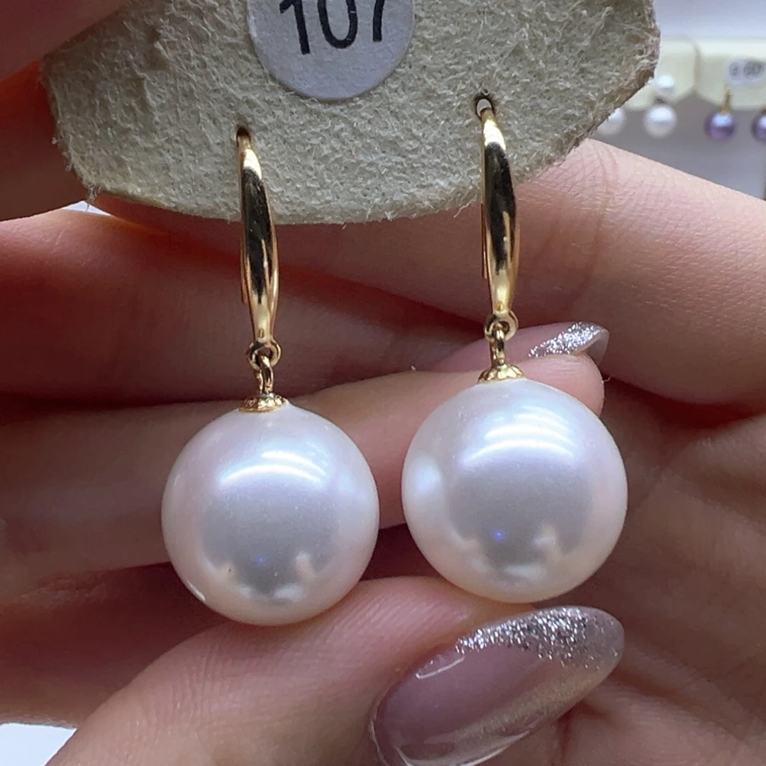 银S925镶嵌淡水珍珠耳饰