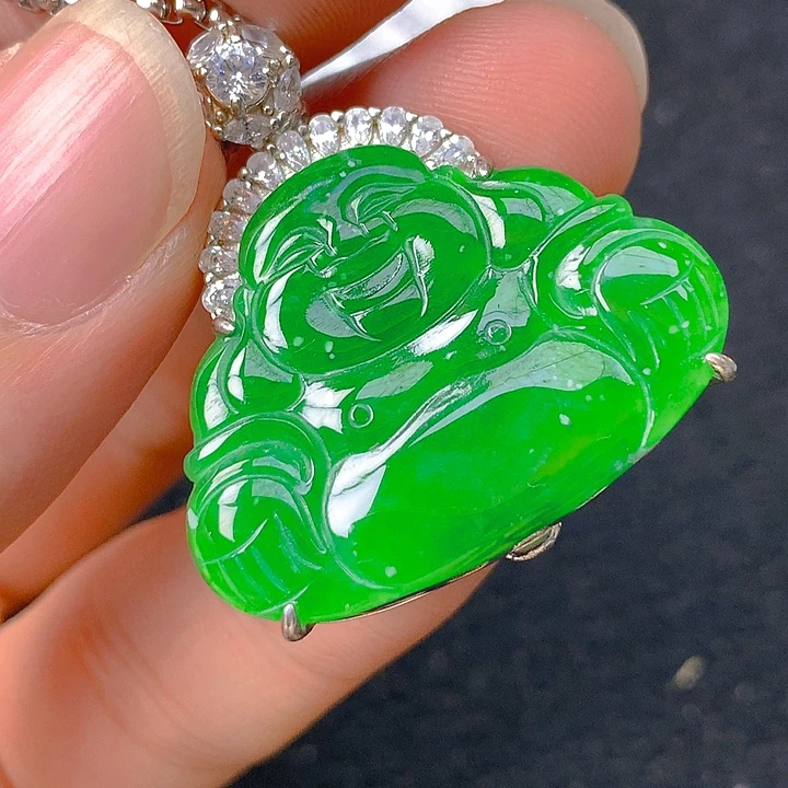 翡翠银S925镶嵌颈饰