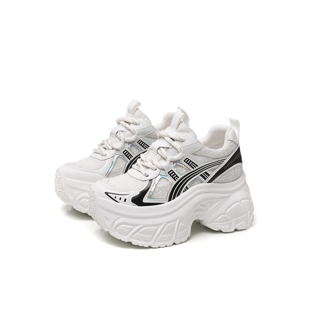 增高10CM2025夏季新款女鞋时尚百搭厚底小个子休闲老爹鞋1859