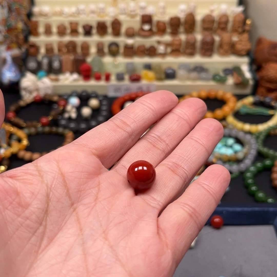 南红玛瑙单个珠子未镶嵌叮**?单个珠子