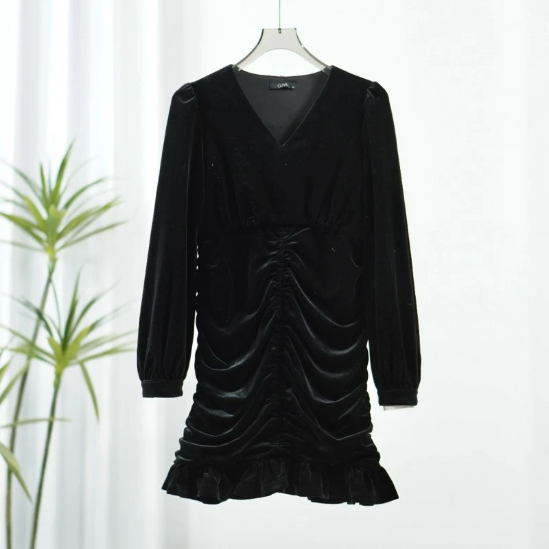 一路童行  谷系列 A328  品牌撤柜女装简约连衣短裙  204YLY301-2