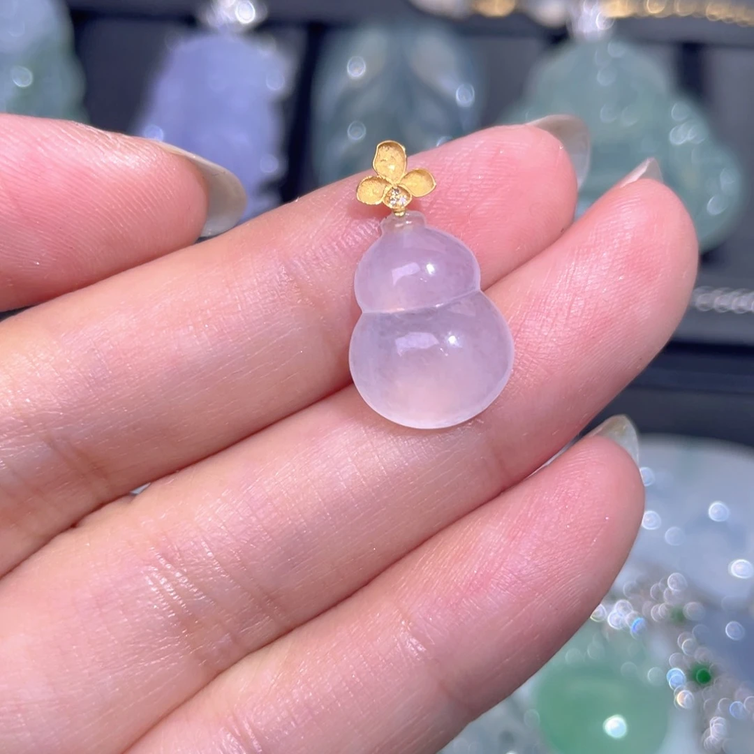 颈饰18K金镶嵌翡翠翡翠