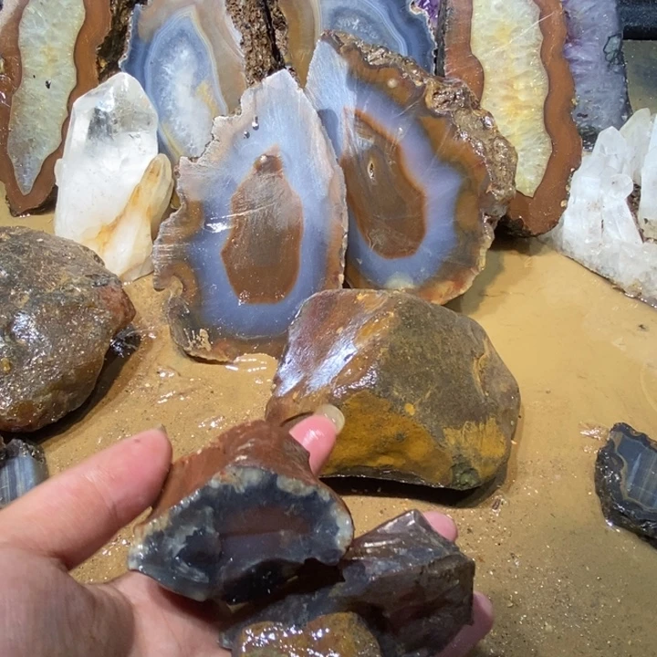 未镶嵌玛瑙/玉髓珠宝半成品