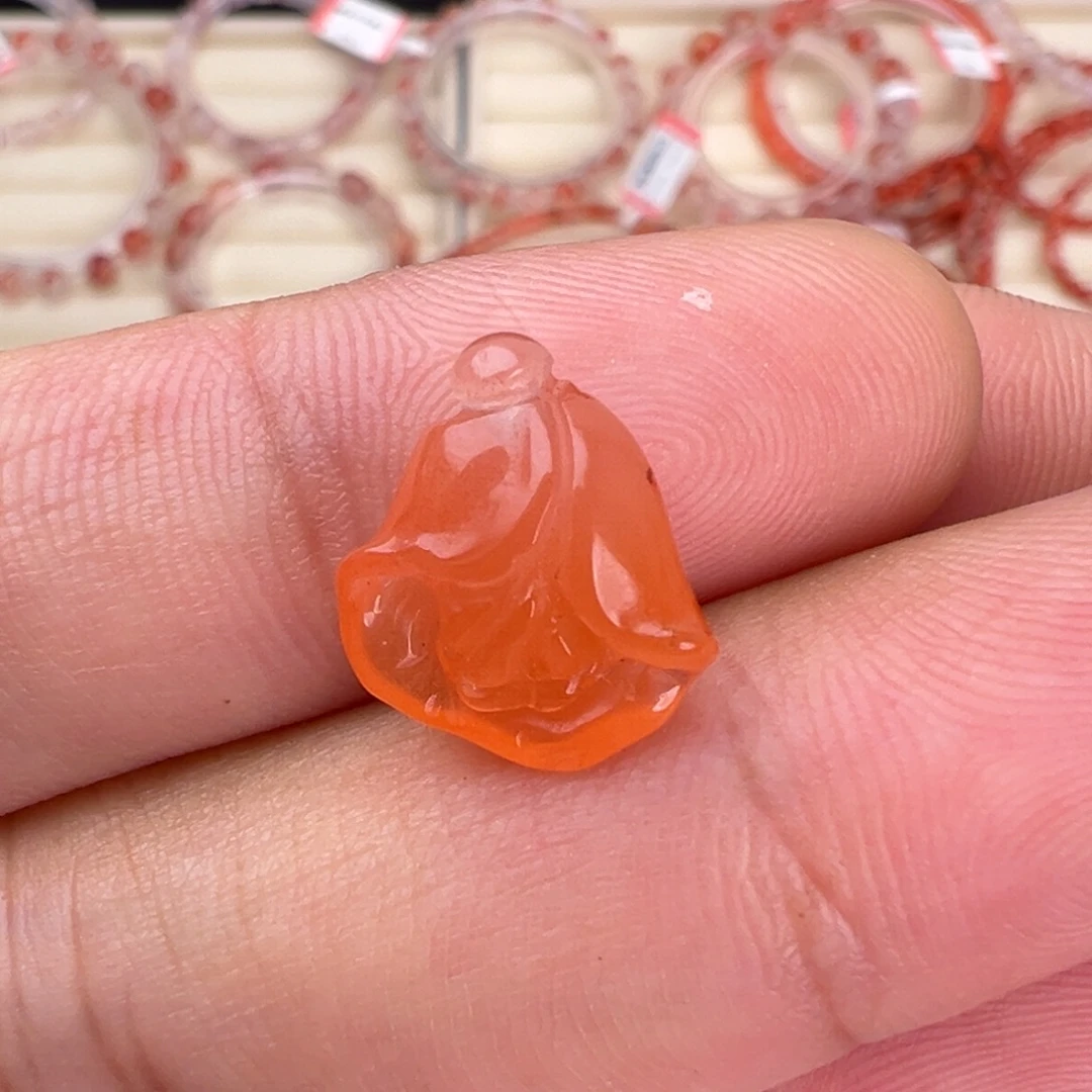 未镶嵌川料南红玛瑙玉兰花