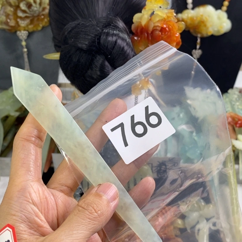 【闪购商品】岫玉发饰未镶嵌三*