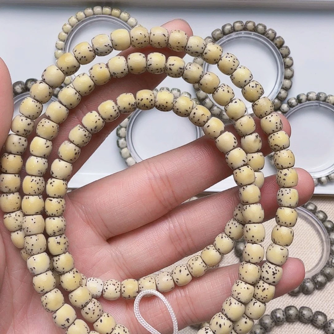 星月菩提手串薇氧化原白河豚细星直切长串