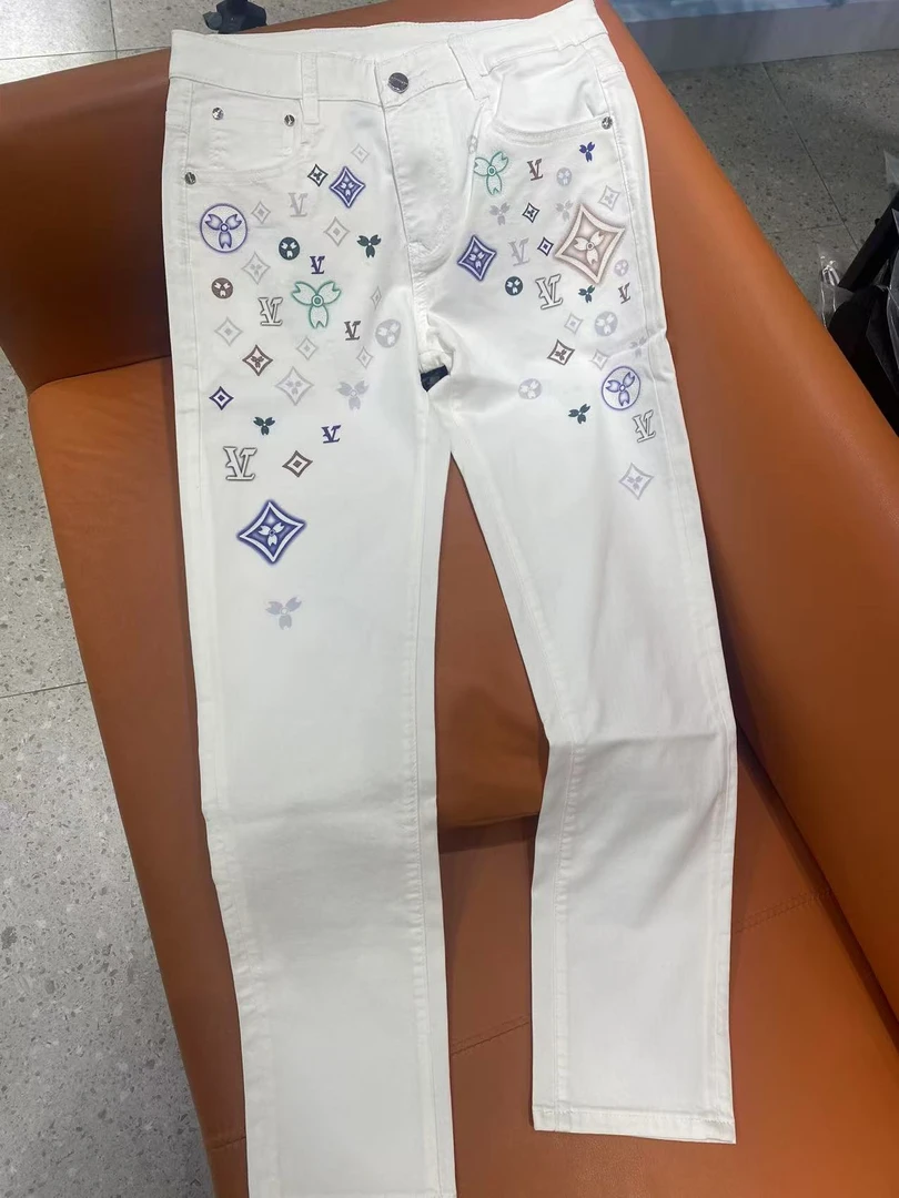 2025春夏款潮牌欧货高工艺白牛仔裤【3683】