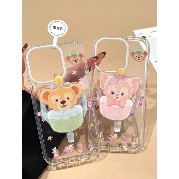 达菲熊与玲娜贝儿小台灯适用iPhone16pro手机壳15promax支架14pro