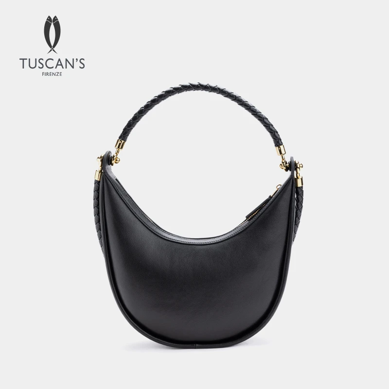 TUSCAN'S春夏女士通勤百搭HOBO半月包腋下包简约单肩包时代双鱼