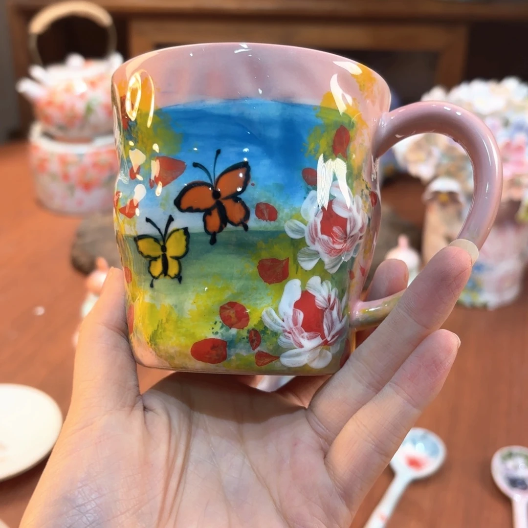 景德镇手绘高温釉下彩陶瓷茶具