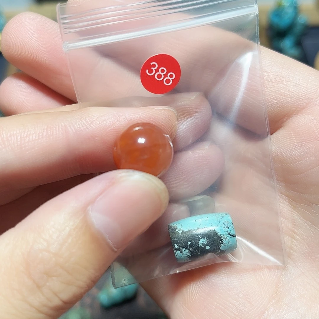 皮****玛瑙/玉髓未镶嵌圆珠桶珠老型手串！！