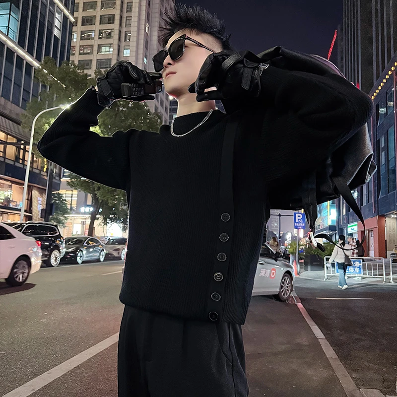 男士毛衣秋冬款2025新款男装高级感针织衫冬装内搭打底衫上衣男款