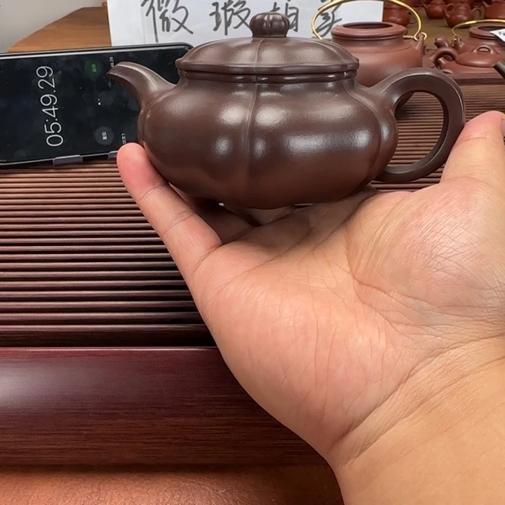M***悟茶壶紫砂老紫泥250cc半手