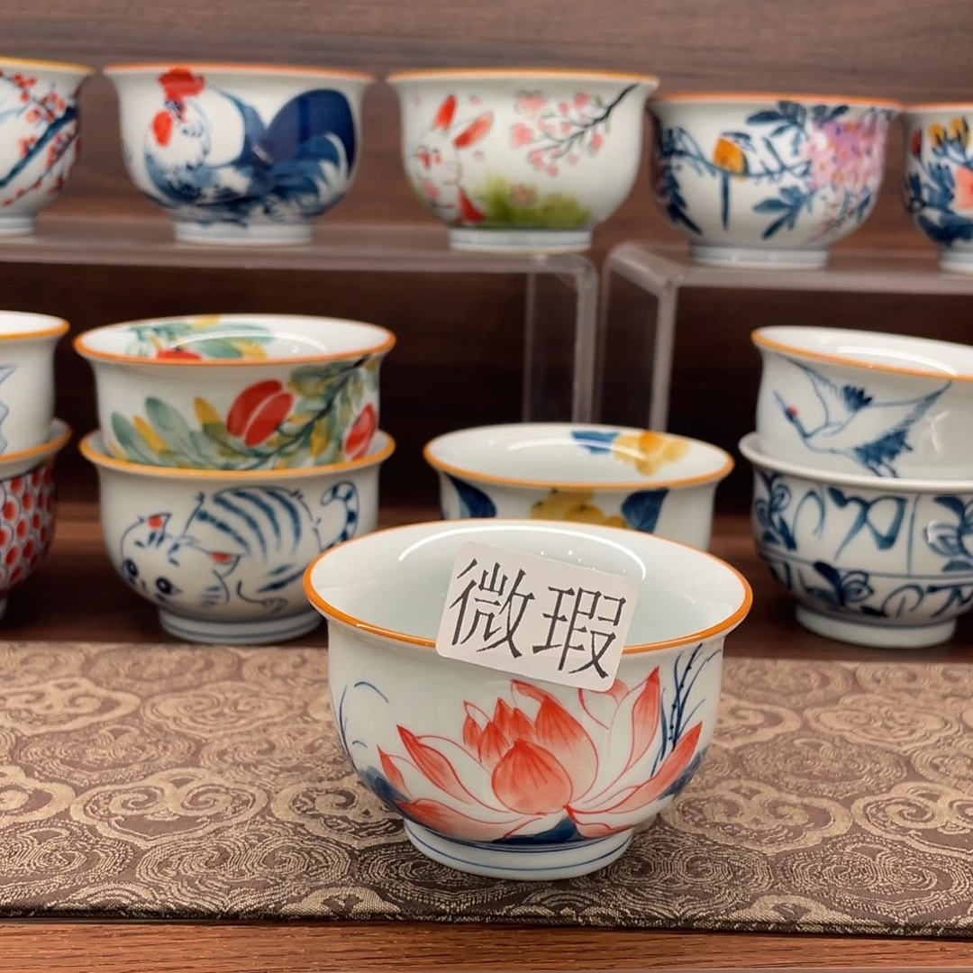 微瑕釉下彩纯手绘