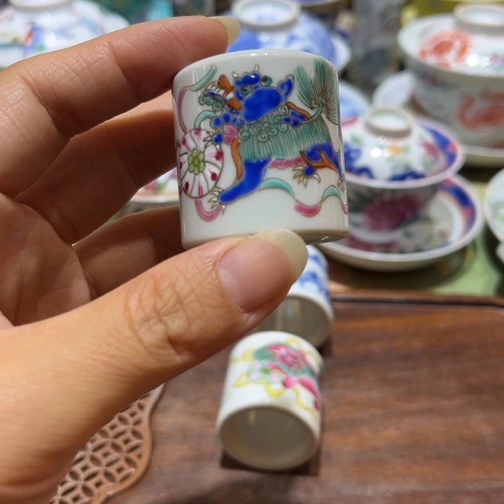 茶杯盖碗陶瓷手绘