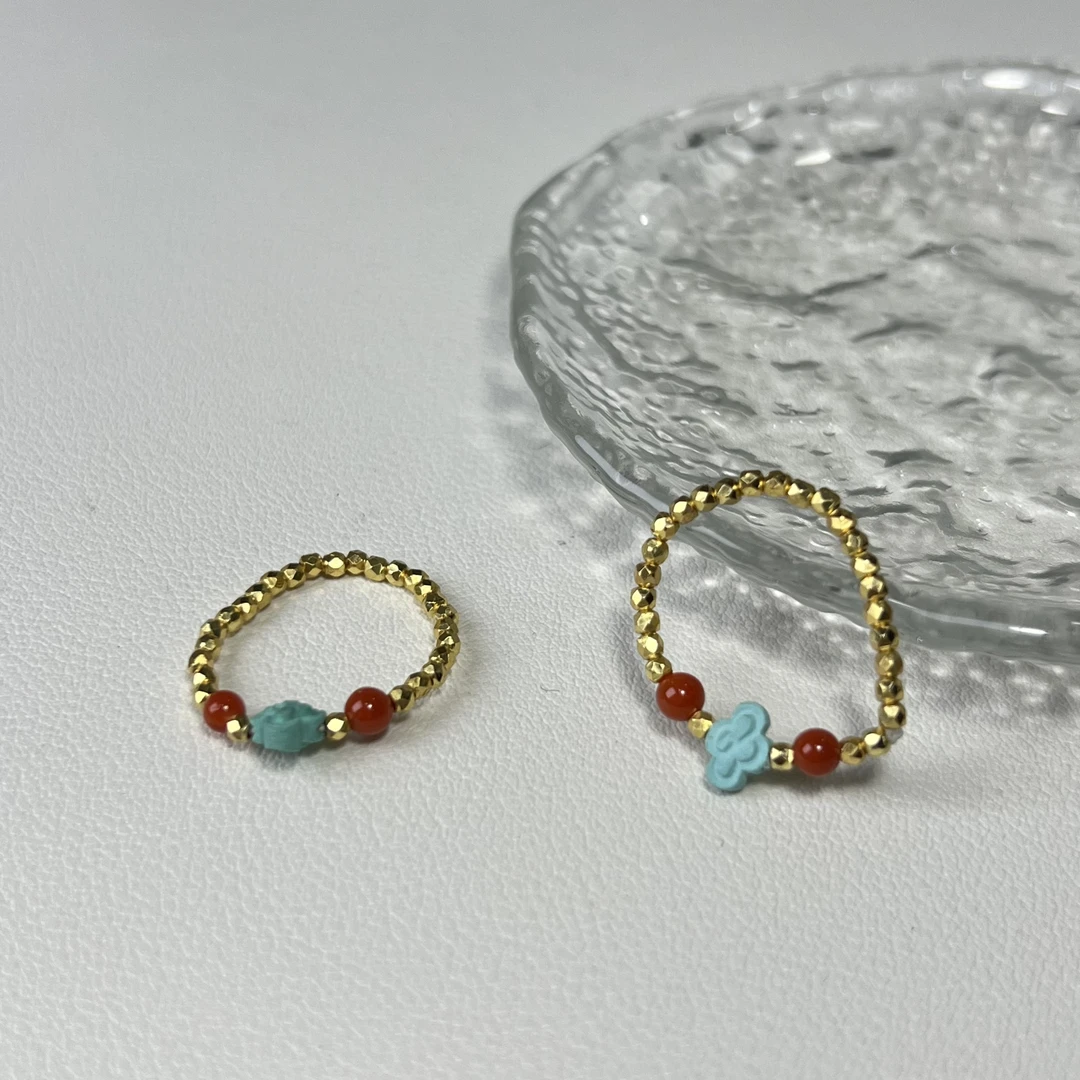 【铭记珠宝】绿松戒圈3-2DM225H288【多样性发一件】