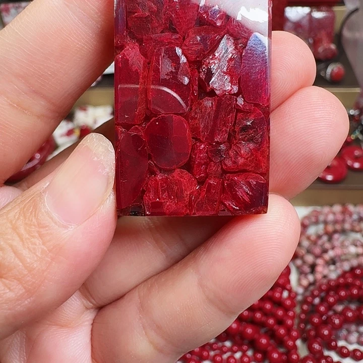 天然辰砂天然晶体无事牌