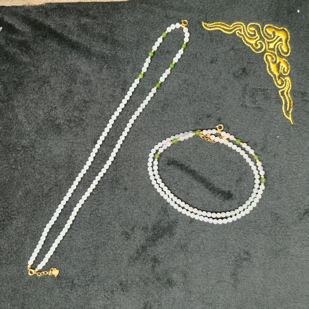 【玉经纶】72282/Q31-和田玉珠链-多样性发其一