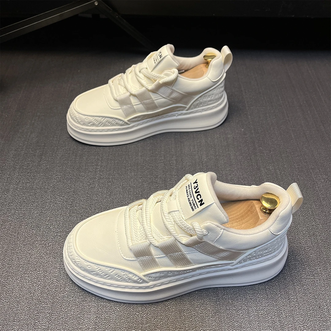 男鞋2025秋冬款休闲小白鞋男士时尚潮流百搭运动鞋加厚保暖板鞋男