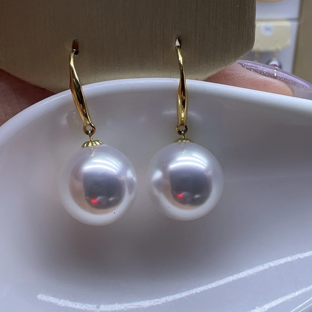 耳饰淡水珍珠18K金镶嵌