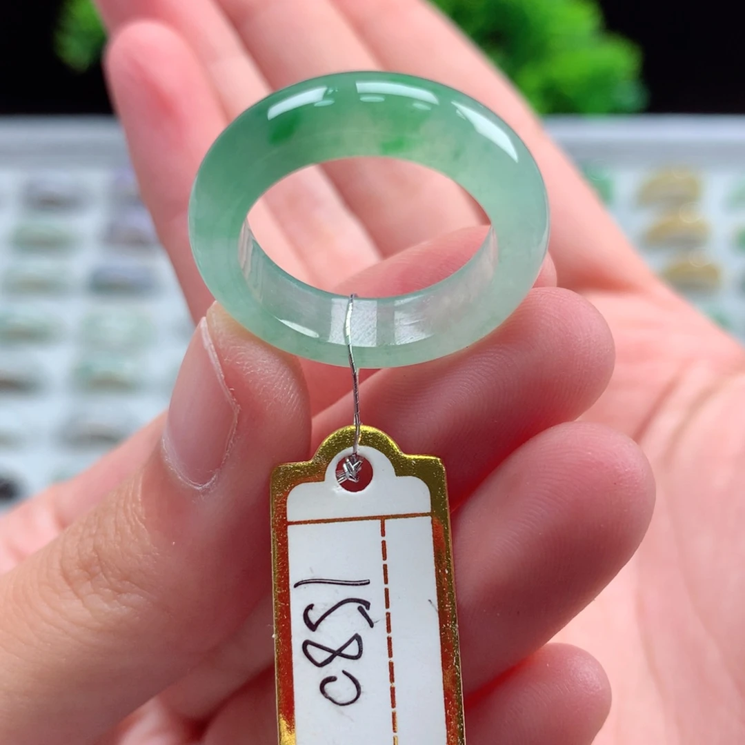 未镶嵌戒指翡翠囡****天然18圈