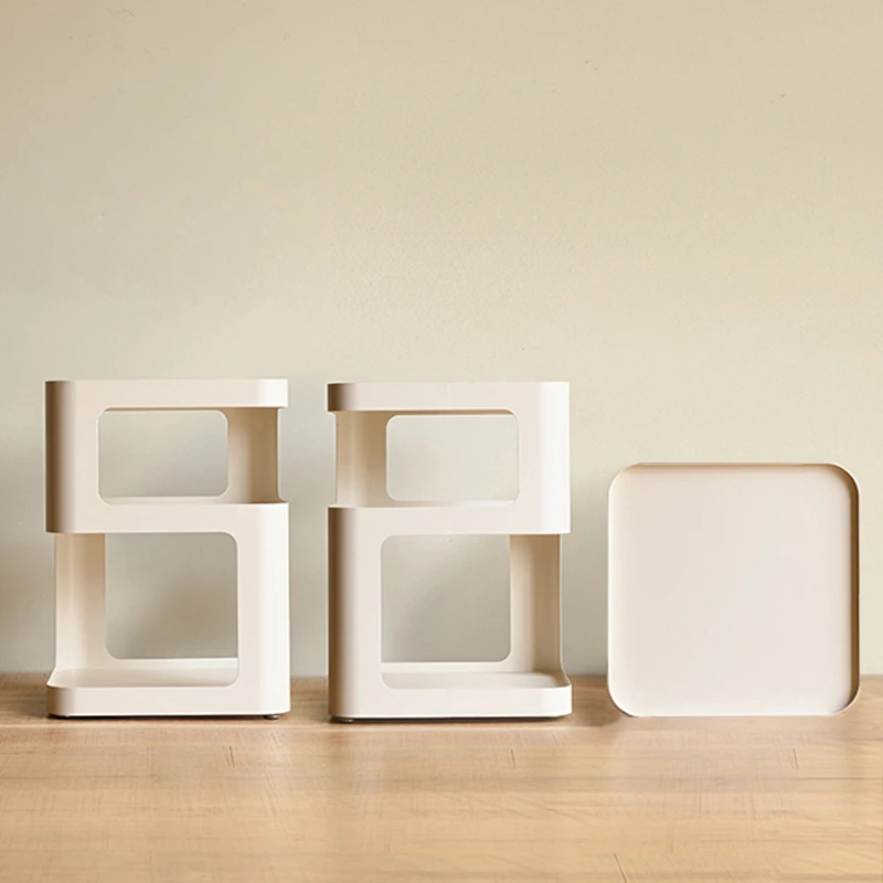 北欧奶油风铁艺床头柜沙发边几现代简约烤漆边柜整装发货免安装