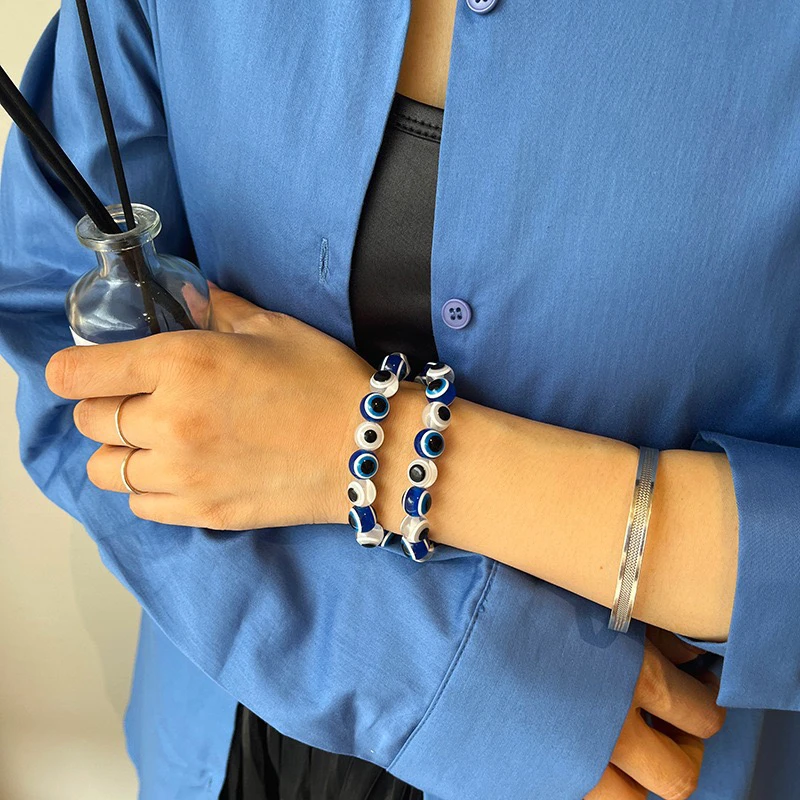 Nazarkoz恶魔之眼蓝眼睛koz情侣闺蜜姐妹款手链百搭蓝色复古