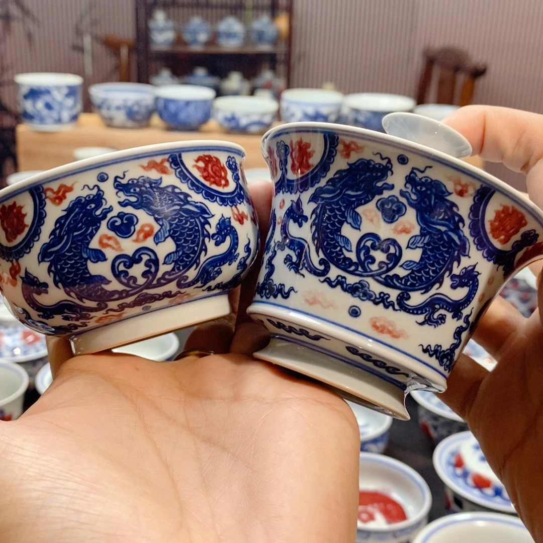 赤龙两件套手绘原矿手绘