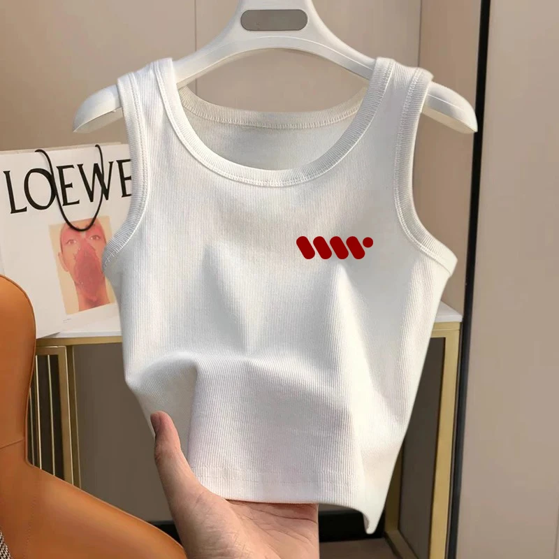 纯棉小吊带背心女夏季2025新款修身运动外穿韩版短款上衣内搭打底