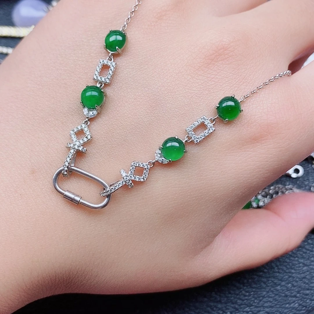 银S925镶嵌戒指翡翠