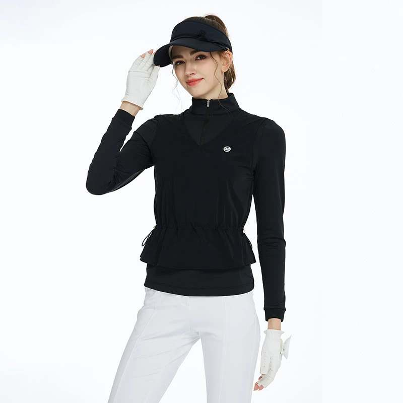 BG新款高尔夫服装女士立领拉链秋冬保暖背心休闲马甲透气外套上衣