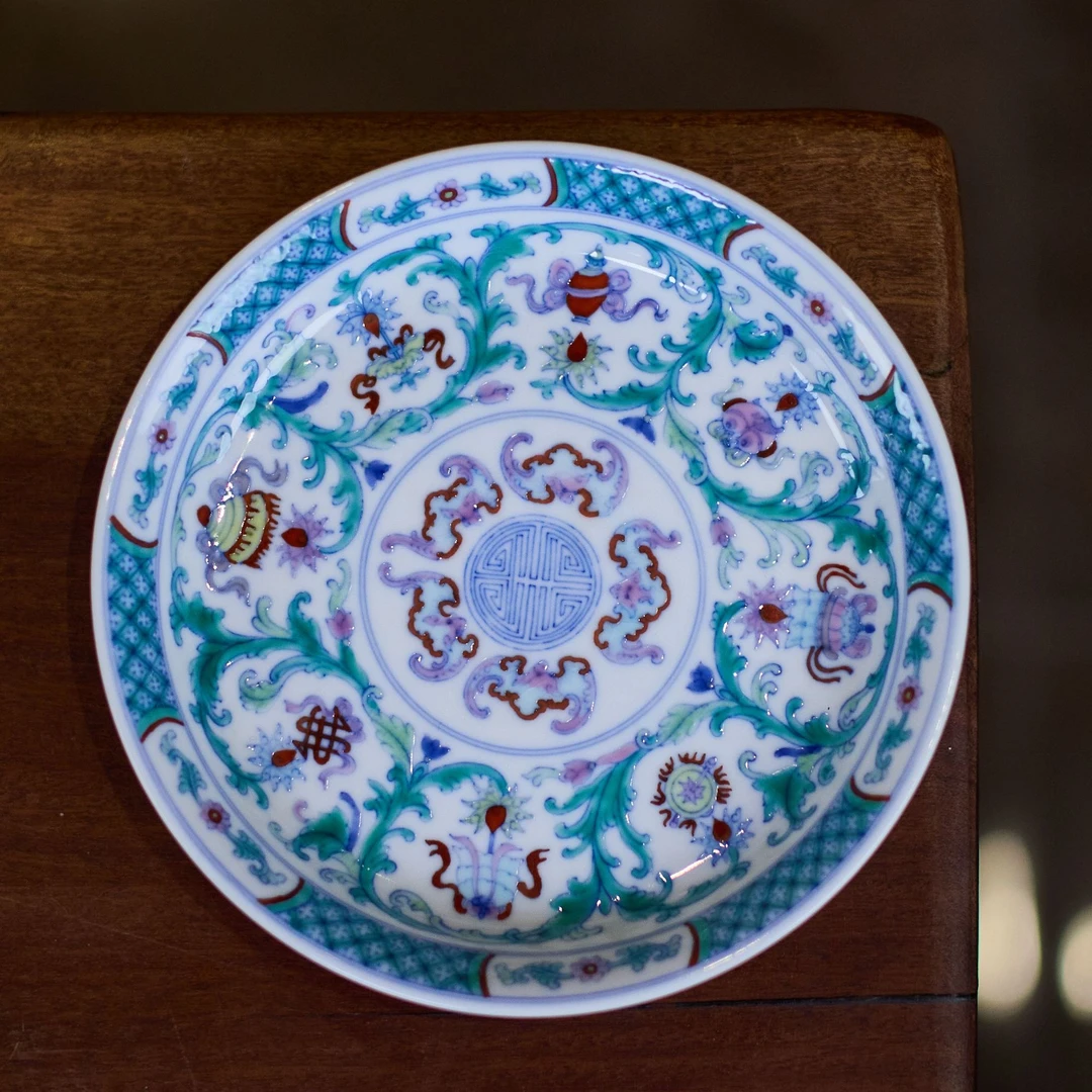 古阅和风·斗彩八宝壶承景德镇陶瓷手工手绘茶器茶具