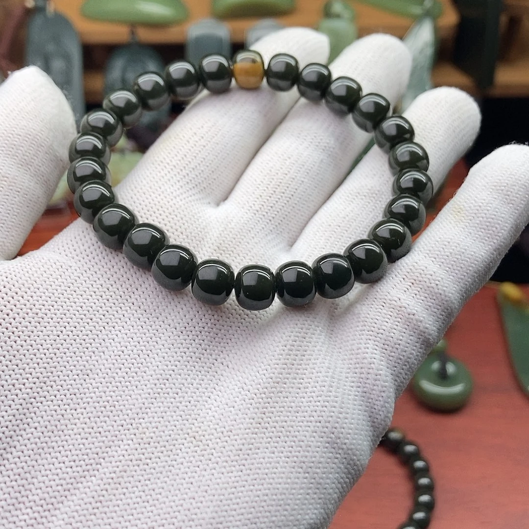 岫岩河磨玉（透闪石质玉）未镶嵌手链