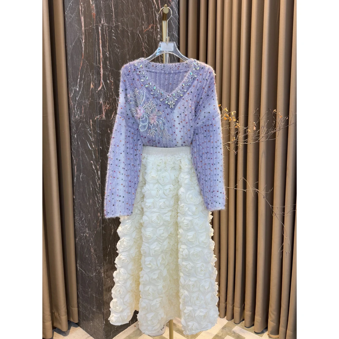 芙娜妮轻奢秋冬新款法式优雅气质套装复古显瘦名媛女装F2510455