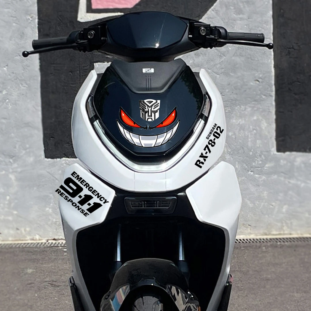 恶魔微笑适用极核AE4/AE2/AE4i/AE5i/AE6车头装饰贴改装件轮毂贴