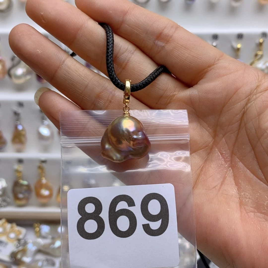 淡水珍珠颈饰银S925镶嵌869