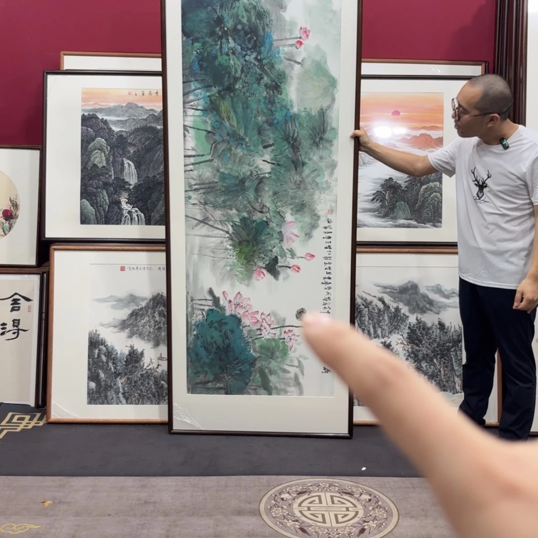 一***孩国画带框210/80尺寸