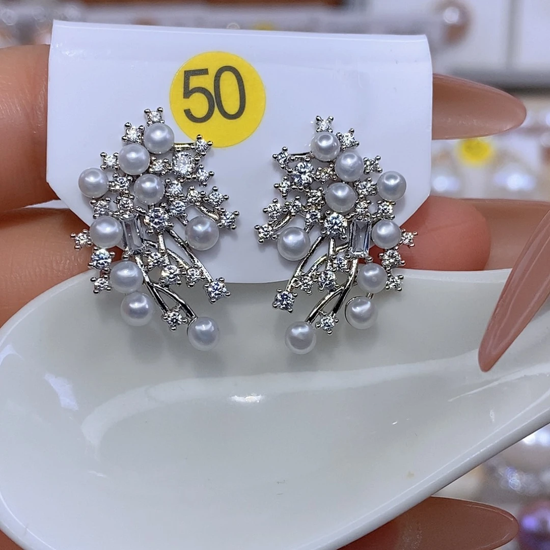 淡水珍珠耳饰未镶嵌F