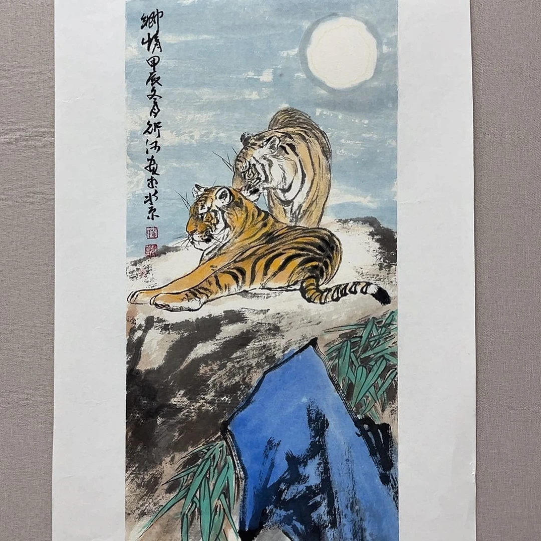 国画艺术家真人手绘