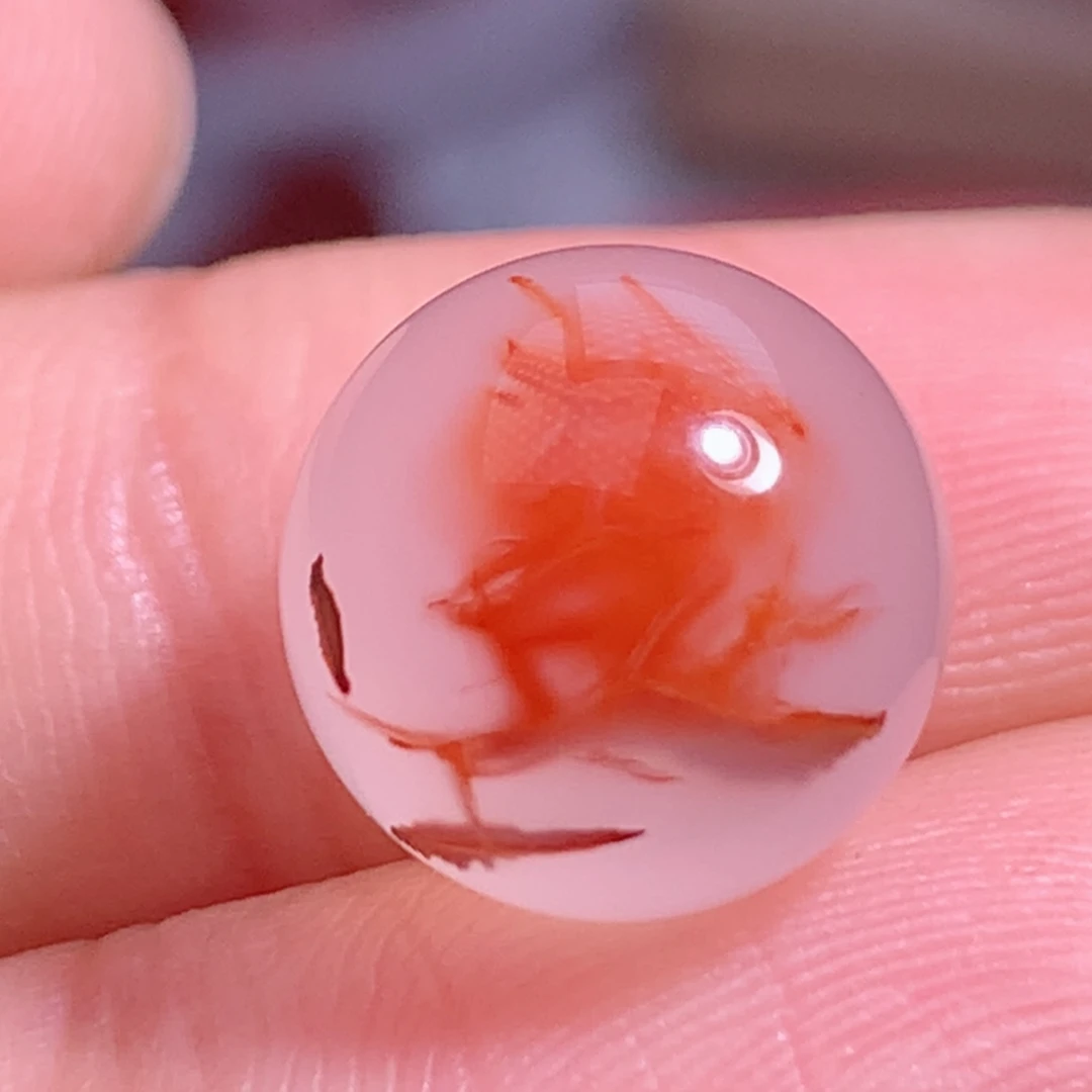 南红玛瑙未镶嵌南红飘花单珠