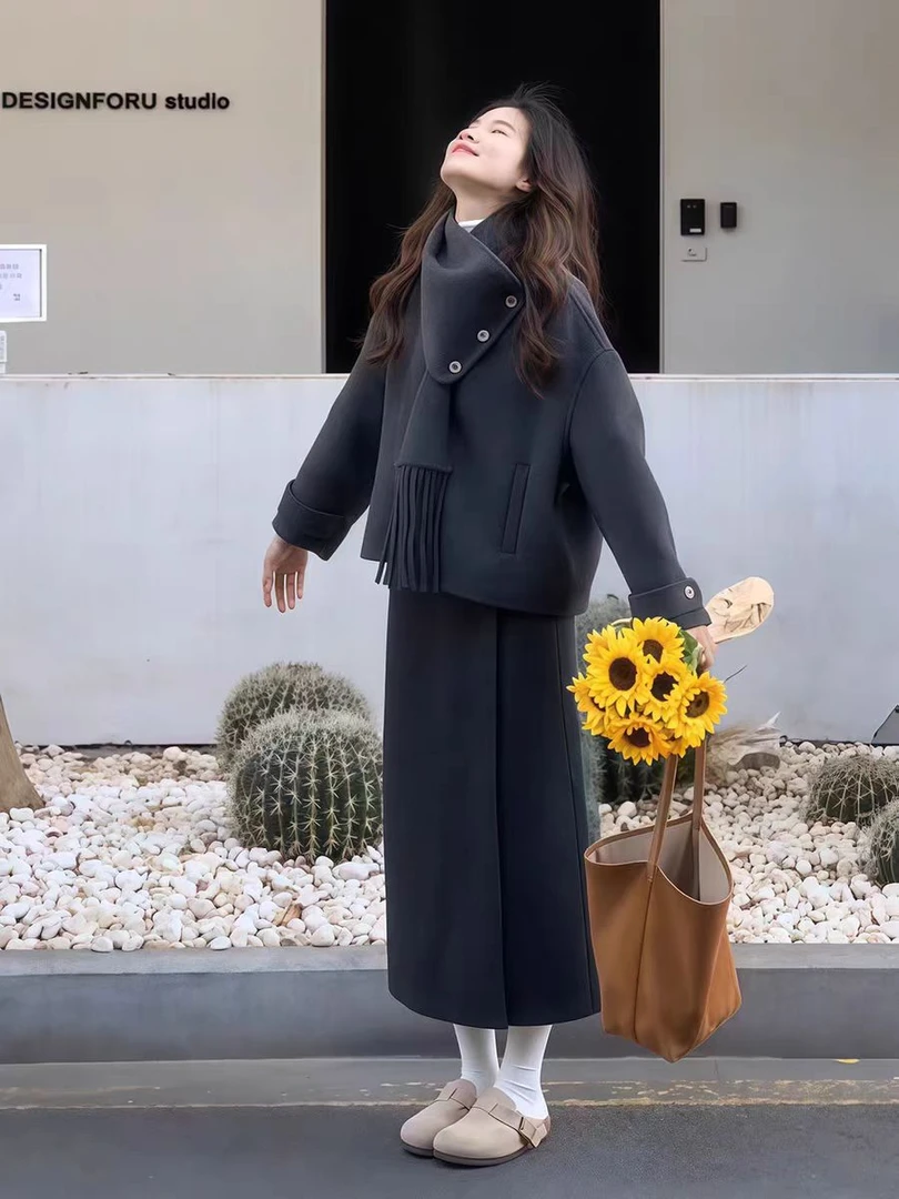 （看姐妹预约人数上新款式）新款韩版灰色百搭休闲套装