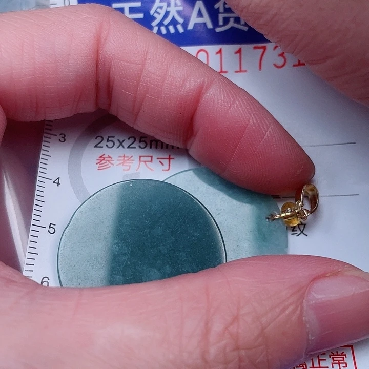 翡翠未镶嵌吊坠(赠链)
