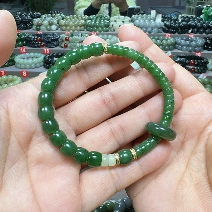 未镶嵌手链和田玉（碧玉）直切卡8