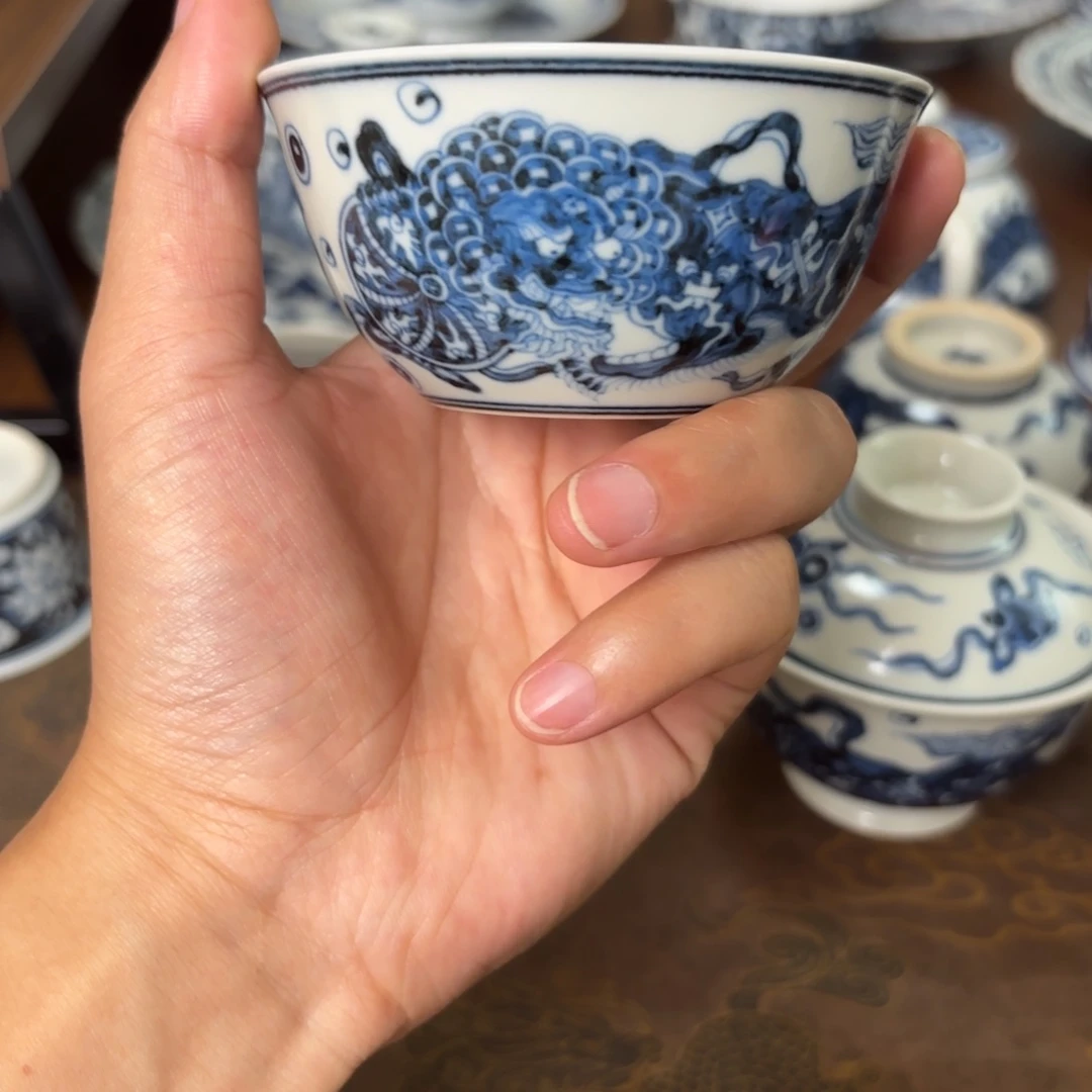 摆件景德镇手绘茶具微瑕