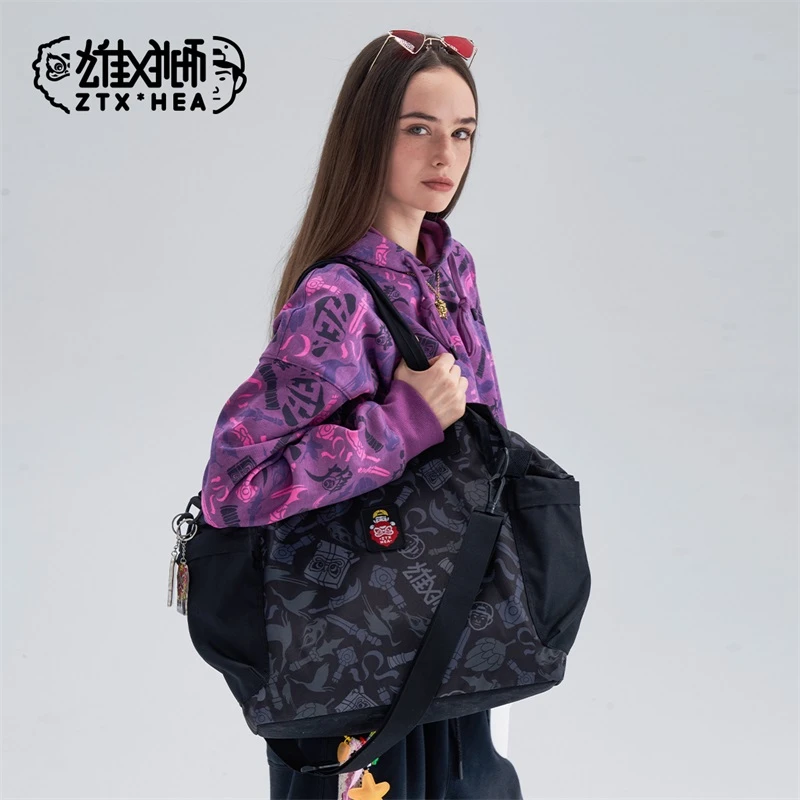 朱铁雄 X HEA联名国潮醒狮图腾潮流单肩包舒适百搭男女同款