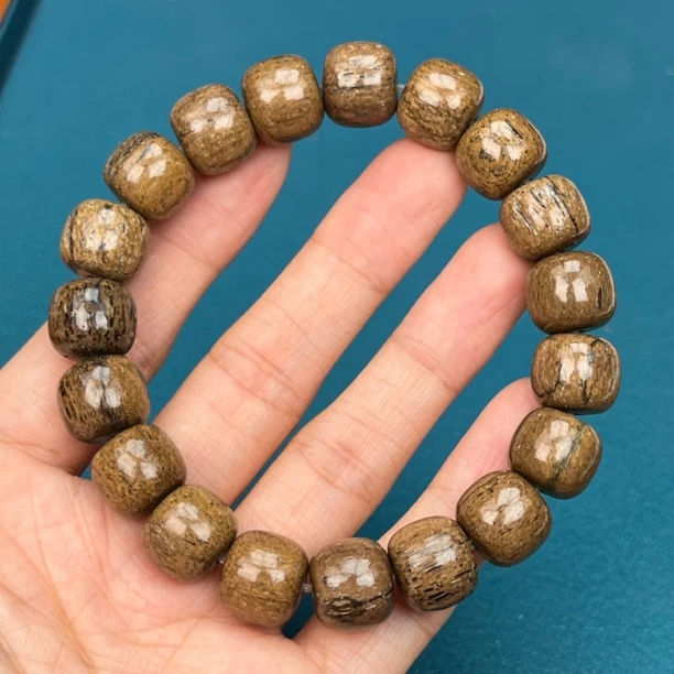 N1907 天然猛犸骨头手串12*11mm 支持鉴定 假一罚四