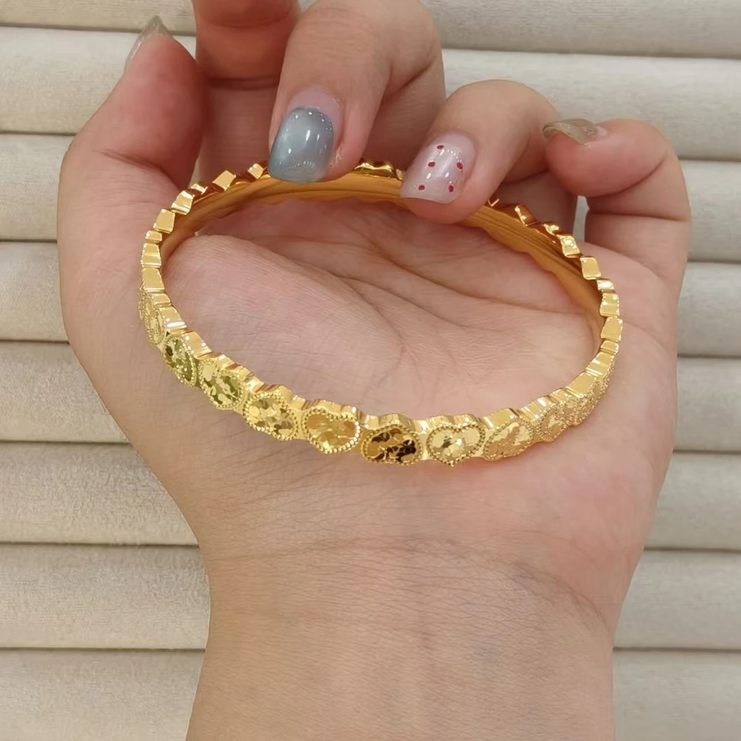 足银银制品 足银手镯 异形爱心手镯