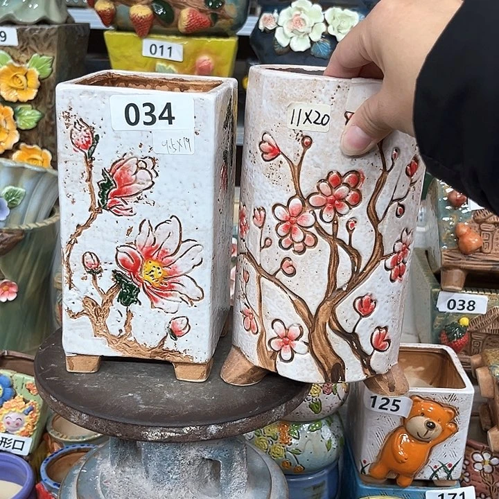 紫砂花盆粗陶材质多肉花盆