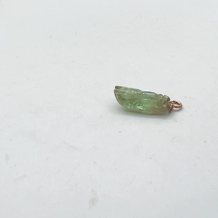 小滴溜碧玺18K金镶嵌3号