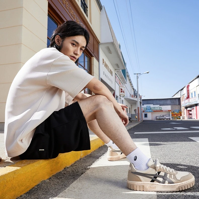 ASICS亚瑟士情侣板鞋COURT MZ男女虎爪鞋时尚复古低帮休闲鞋db